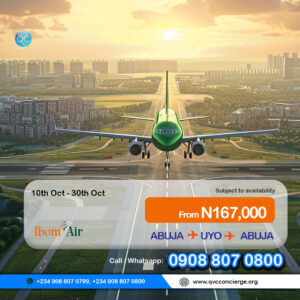 Flight to Abuja to Uyo & back.